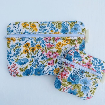 Floral set of zipped Purses (matching items also available)