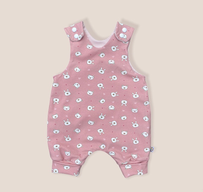 Bunny Rabbits and Bears Reversible Romper - 0-3 months up to 18-24 months 