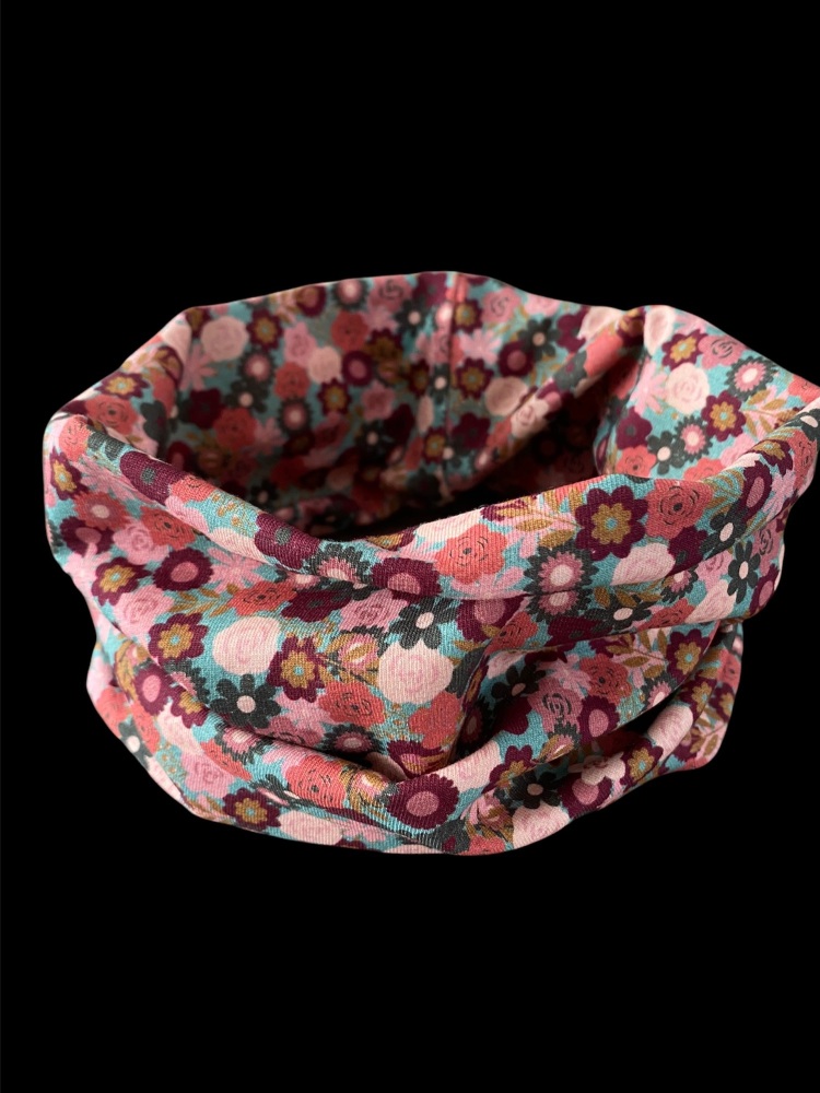Mini Flower Stretch Jersey cotton Snood (4 size options available)