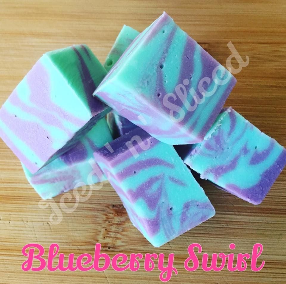 Blueberry Swirl Fudge Pieces
