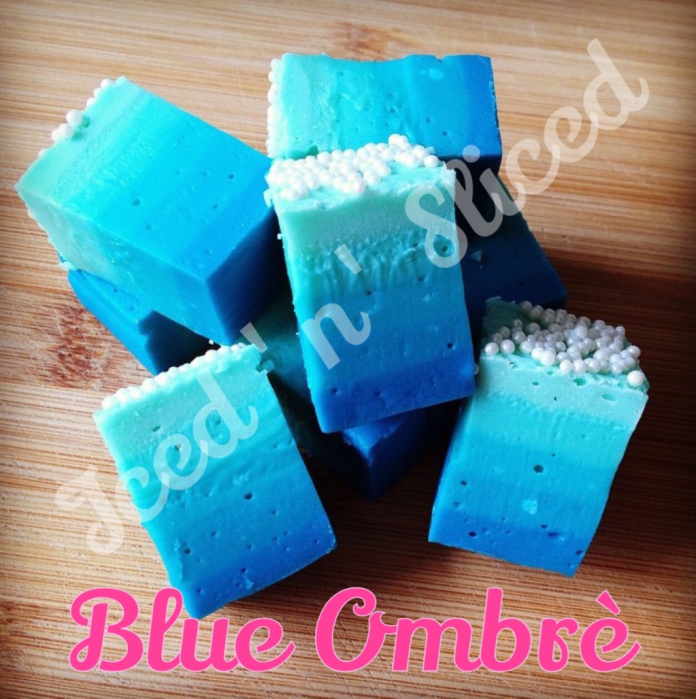 Blue Ombre fudge pieces