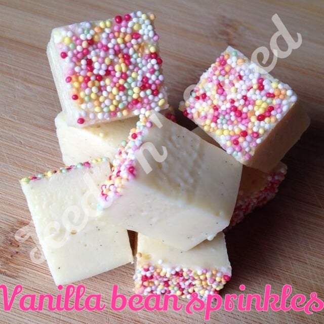Vanilla Bean Sprinkles fudge pieces
