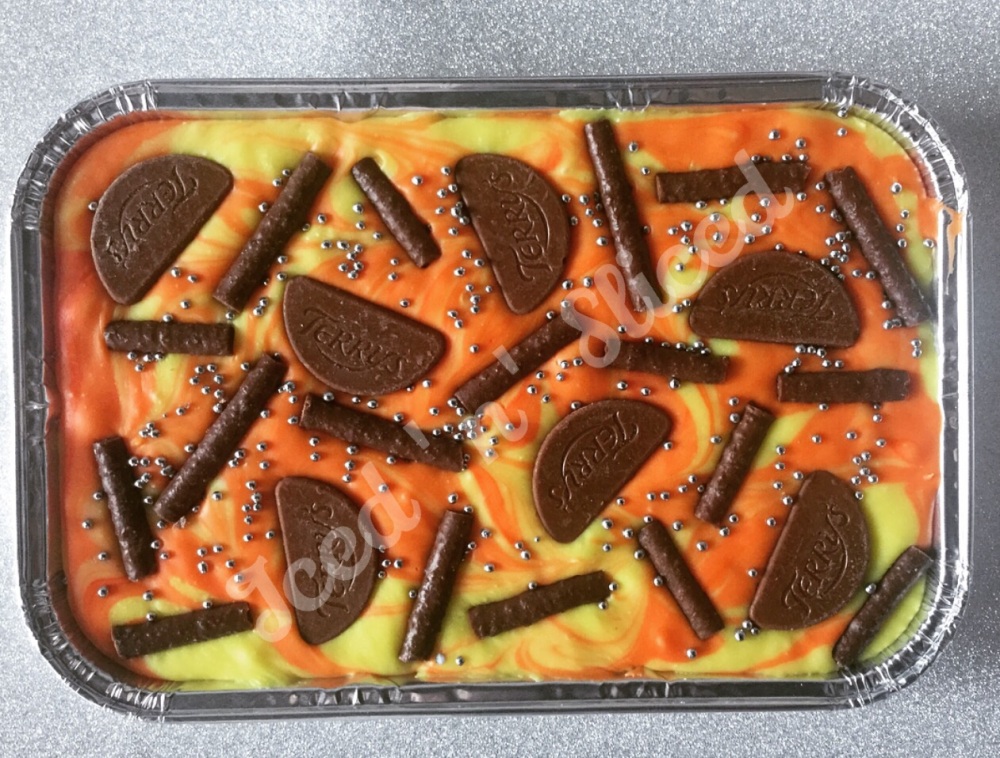 Orange Swirl fudge tray