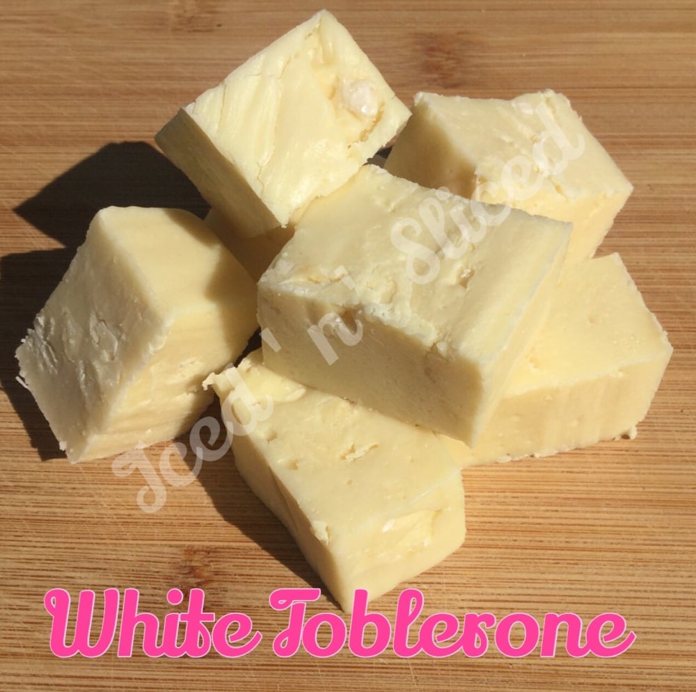 White Toblerone Pieces