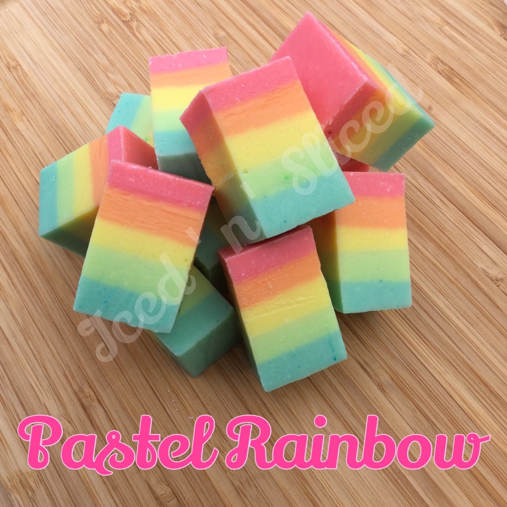 Pastel Rainbow Fudge Pieces