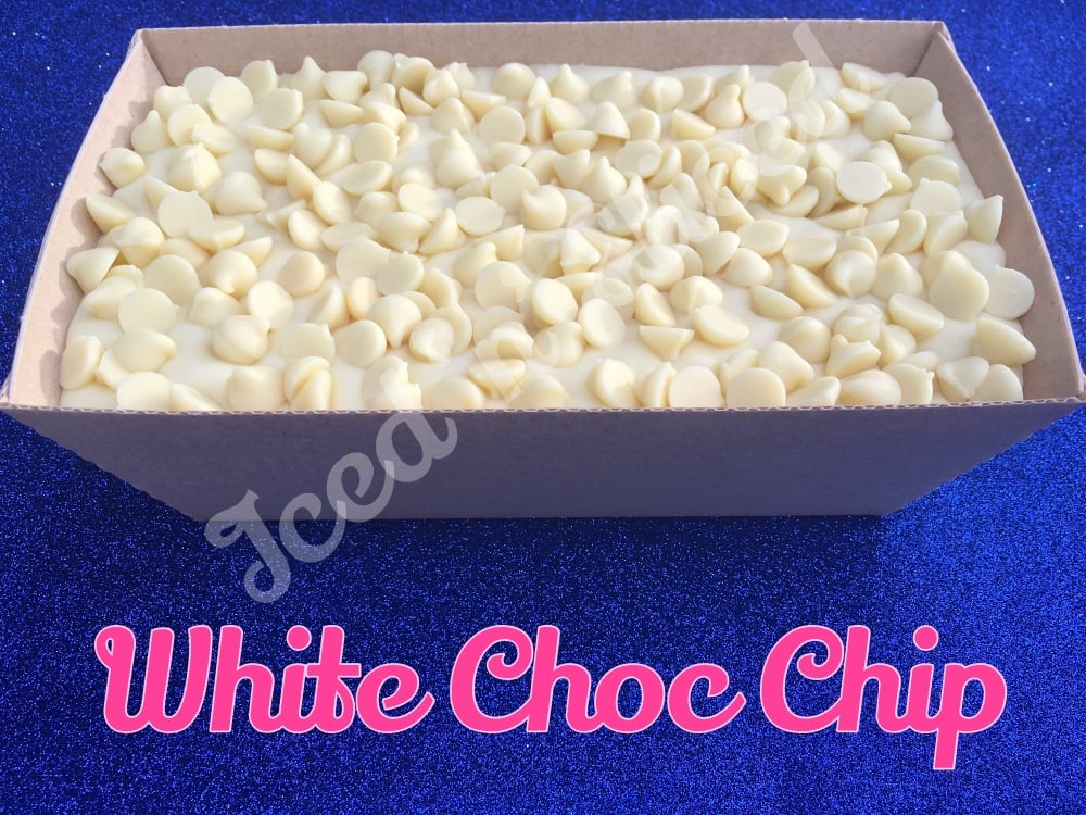 White Choc Chip giant fudge loaf