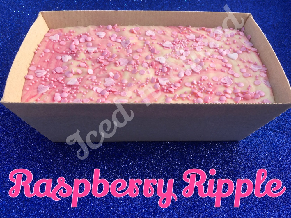 Raspberry Ripple giant fudge loaf