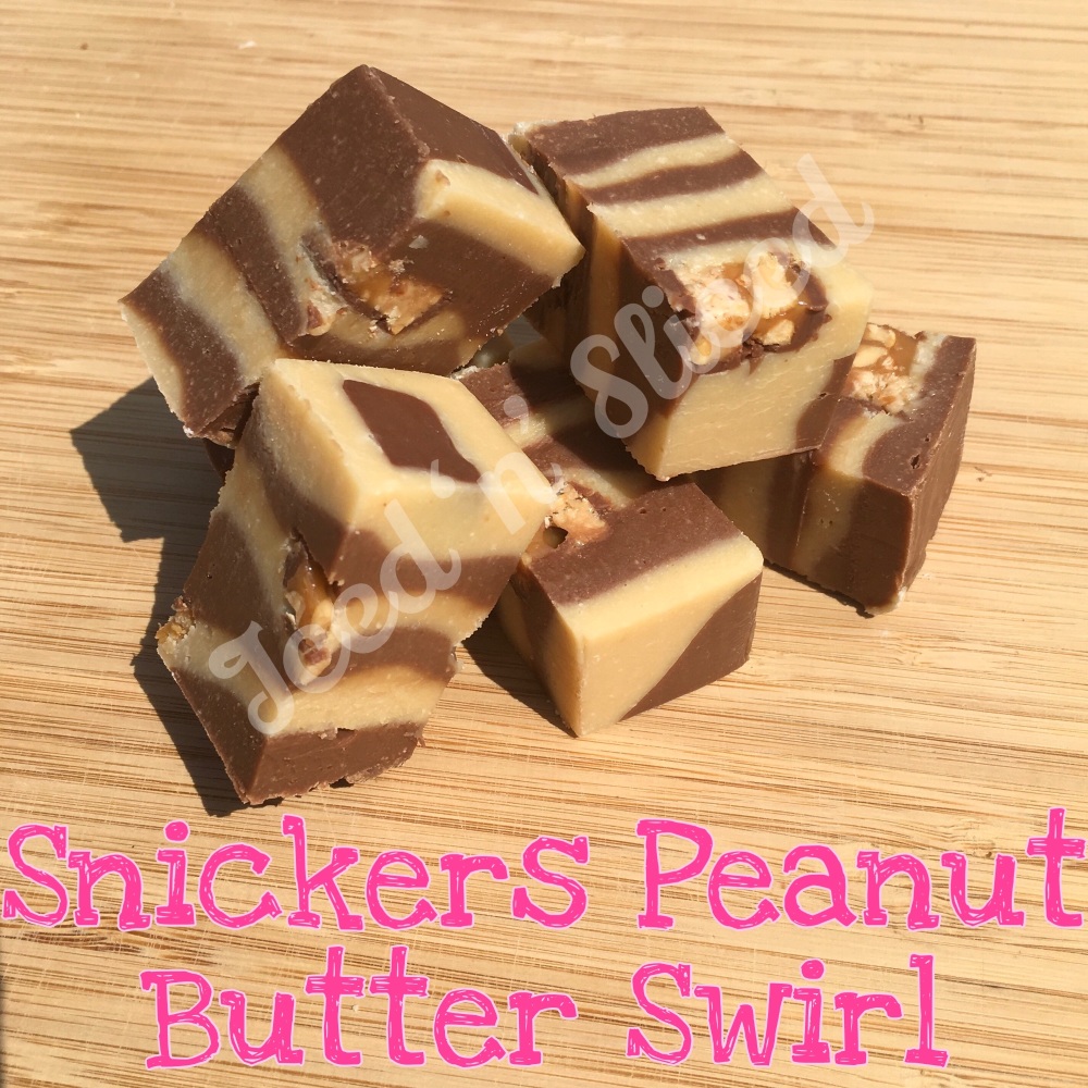Snickers Peanut Butter Swirl fudge pieces