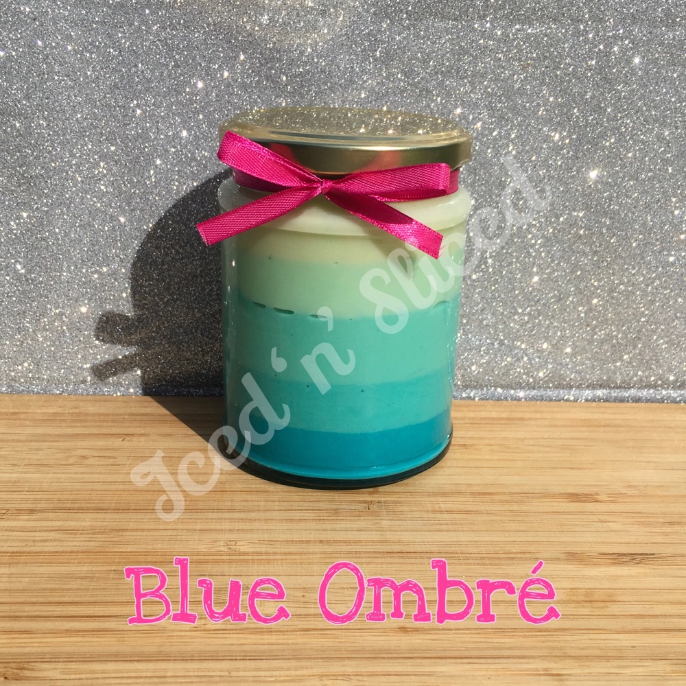 Blue Ombré little pot of fudge