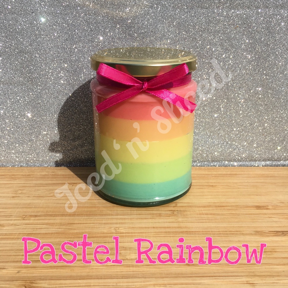 NEW JAR - Pastel Rainbow little pot of fudge