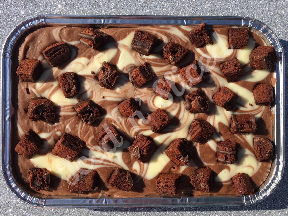 Brownie Swirl fudge tray