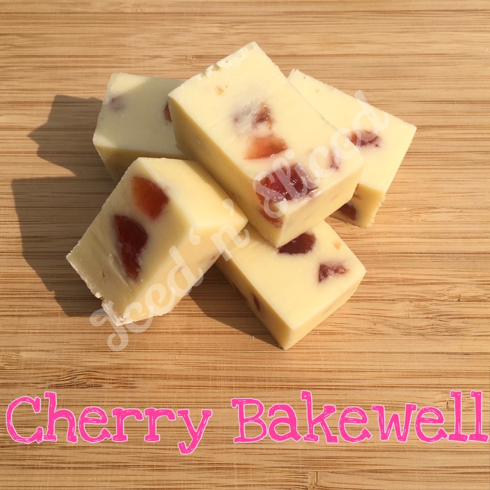 Cherry Bakewell fudge bar (1/6)