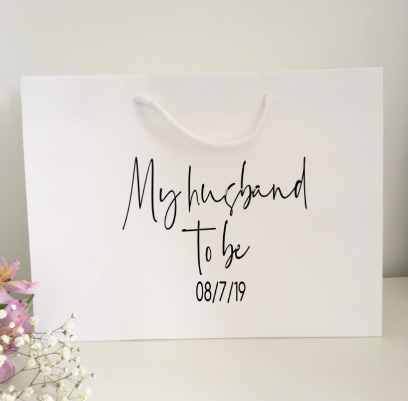 My Husband to be gift bag