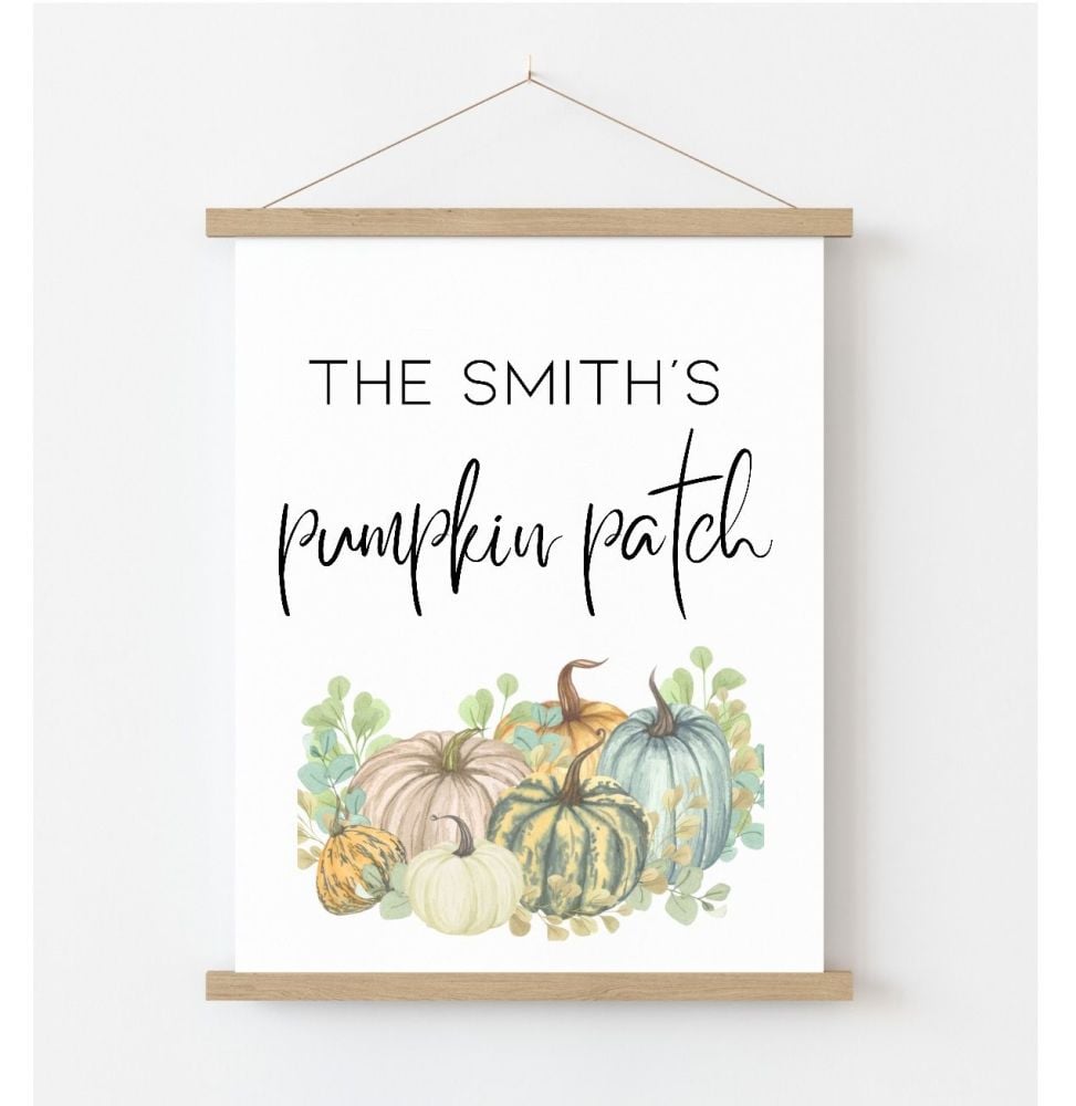 Family Pumpkin Patch Print - Personalised 