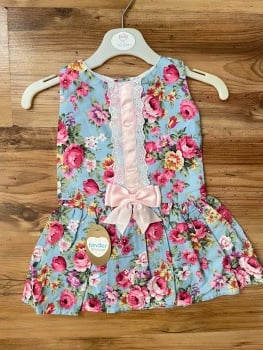 Kinder Dress - Floral & Baby Pink 