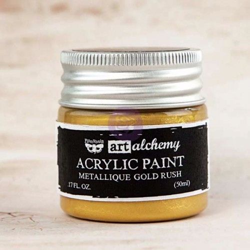 Prima Finnabair Art Alchemy Acrylic Paint - Metallique Gold Rush (963071)