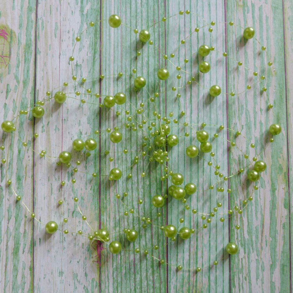 String Pearl Beads ~ Green