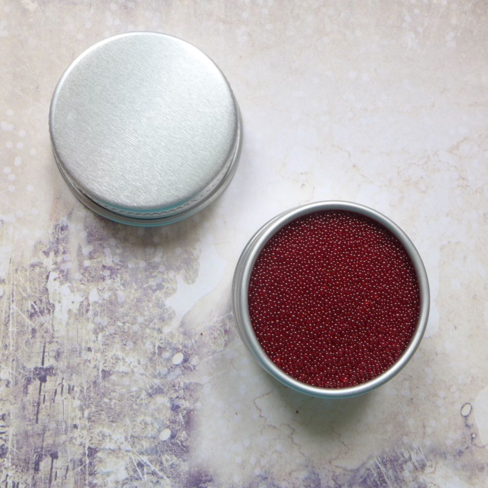 Petite Pots ~ Translucent Micro Beads Red Wine 10