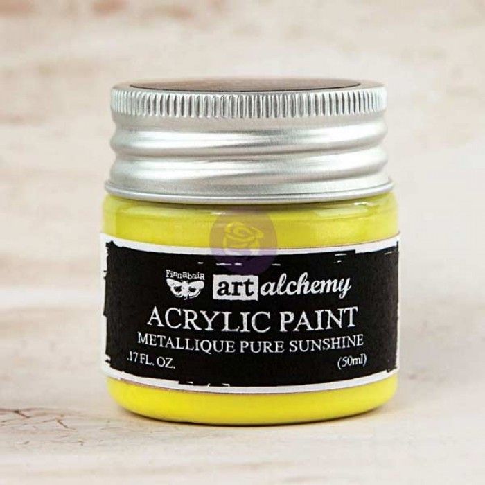 Prima Finnabair Art Alchemy Acrylic Paint - Metallique Pure Sunshine (963187)