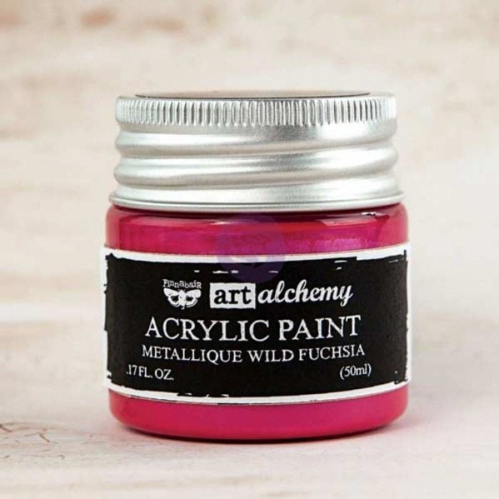 Prima Art Alchemy Acrylic Paint - Metallique Wild Fuchsia