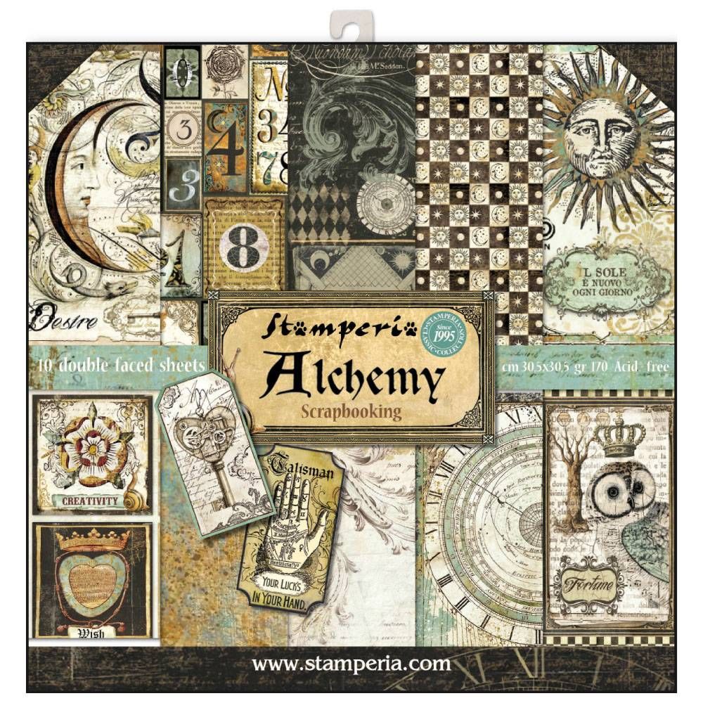 Stamperia Alchemy 12x12 Inch Paper Pack