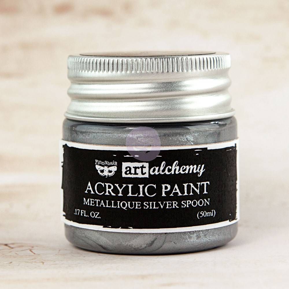 Prima Finnabair Art Alchemy Acrylic Paint - Silver Spoon (963101)