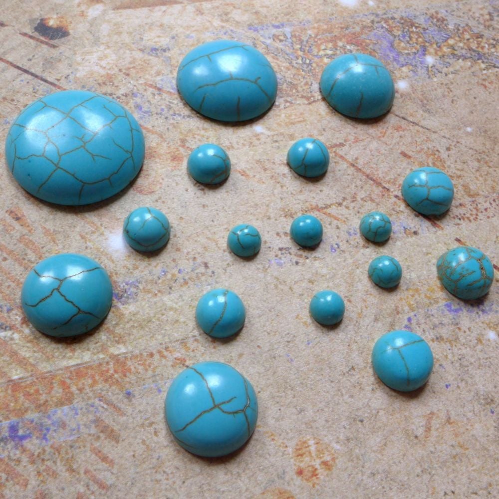 Cracked Turquoise Cabochons (CA3005)