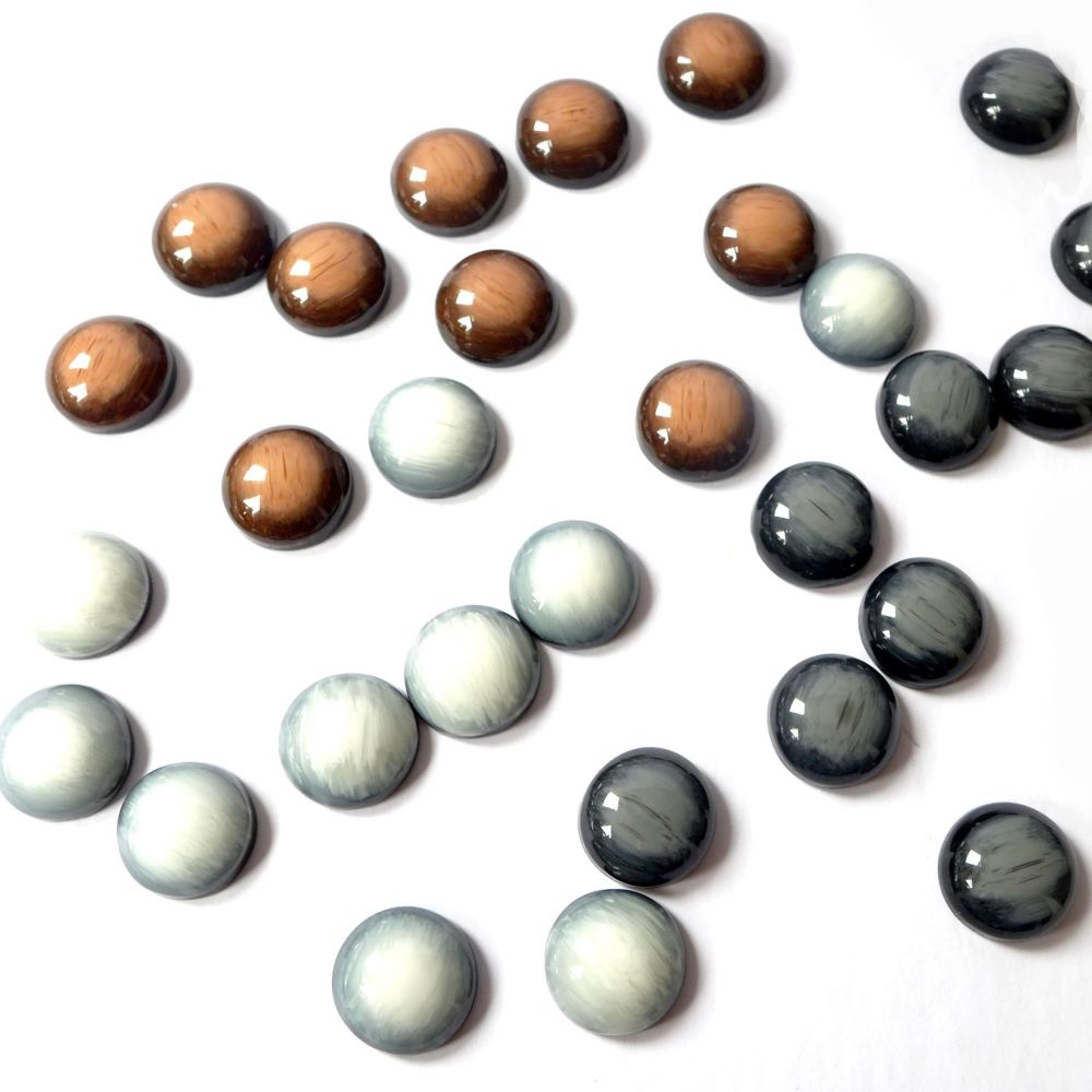Shiny Industrial Coloured Cabochons (CA3028)
