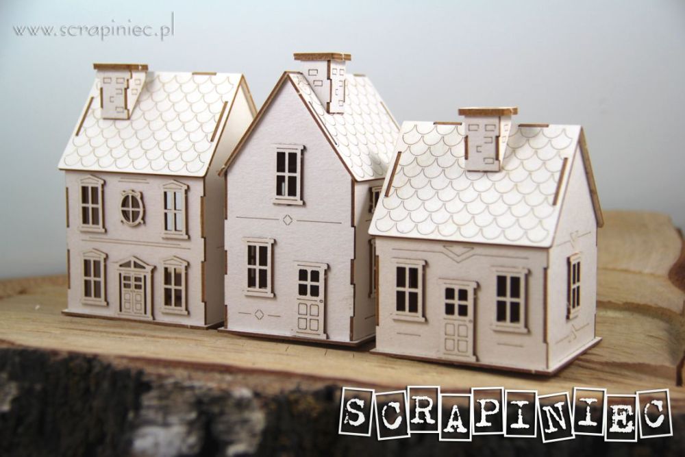House - Tiny Village 3D Set of 3 Houses (5592)