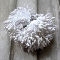 Stamens for Flower Centres - White Glittered 