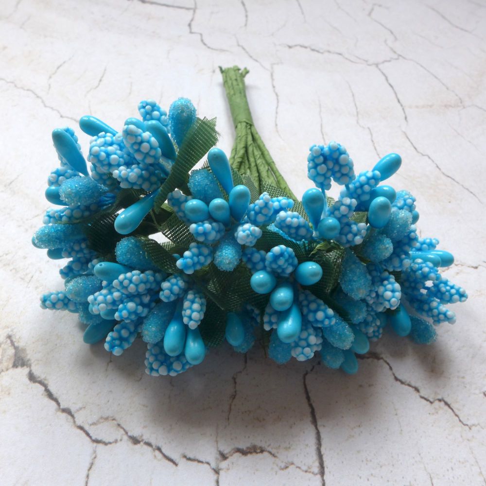 Stamen Clusters - Blue & Blue/White Mix 