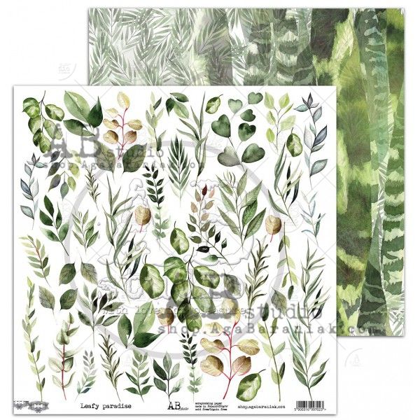 Elements - Scrapbooking Paper 12 x 12 - Leafy Paradise