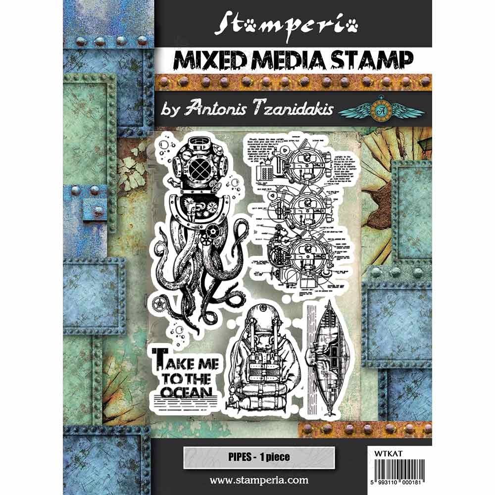 Stamperia Sea World - Mixed Media Stamp - Octopus (WTKAT12)