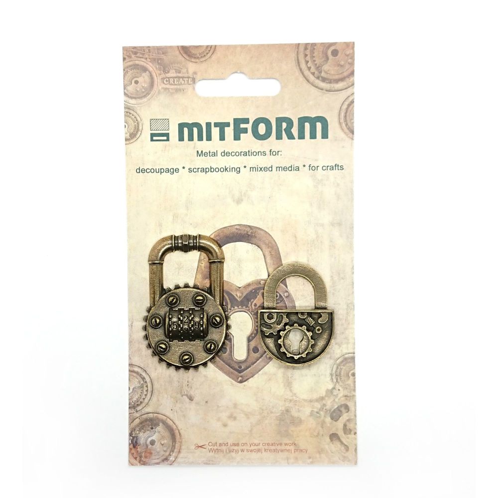 mitFORM Padlocks 1 Metal Embellishments (MITS043)