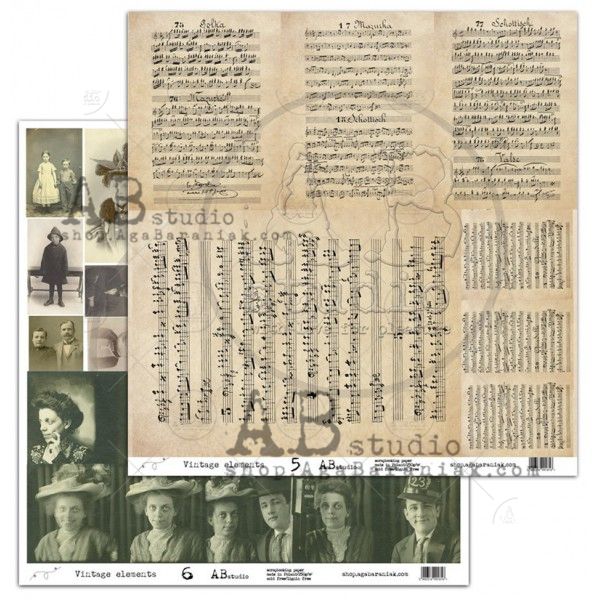Elements - Scrapbooking Paper 12 x 12
