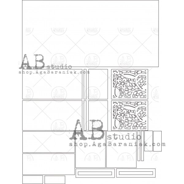 Mixed Media Thick Chipboard ID-197 Door