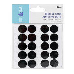 Dot & Dab Hook & Loop Adhesive Dots Black