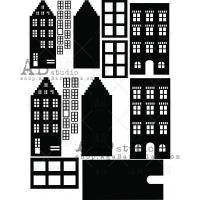 Mixed Media Thick Chipboard ID-204 Houses 