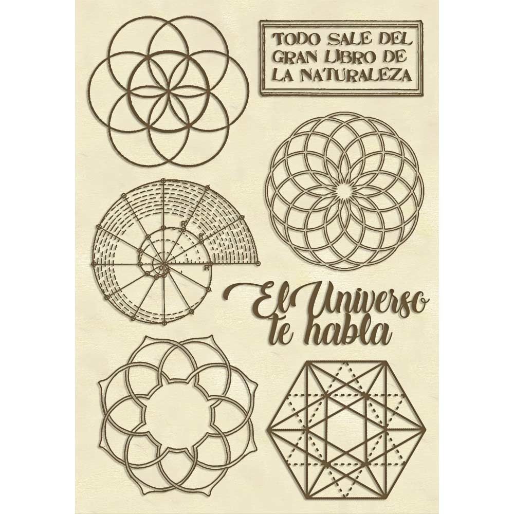 Stamperia Wooden Shapes A6 Sacred Geometry (KLSPA611)