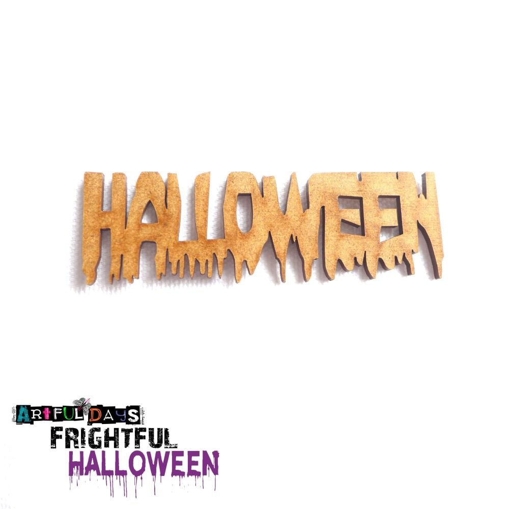 Artful Days MDF Frightful Halloween - Halloween  Word (ADM052)