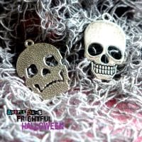 Set of 2 Silver Skull Charms