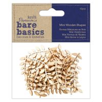 Papermania Bare Basics Wooden Shapes Vine Leaf (40pcs) (PMA 174525)