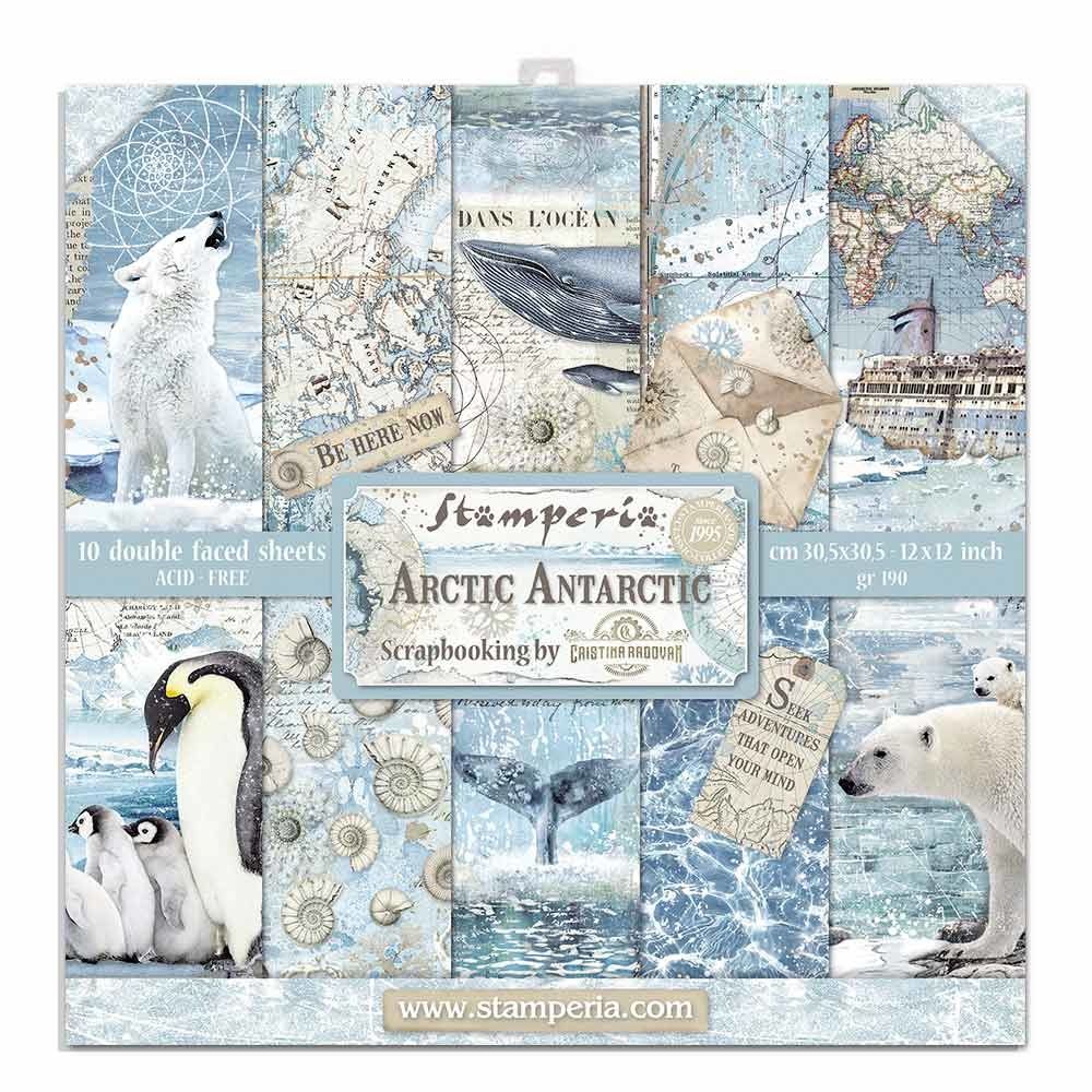 Stamperia Arctic Antarctic 12 x 12" Double sided Scrapbooking Papers