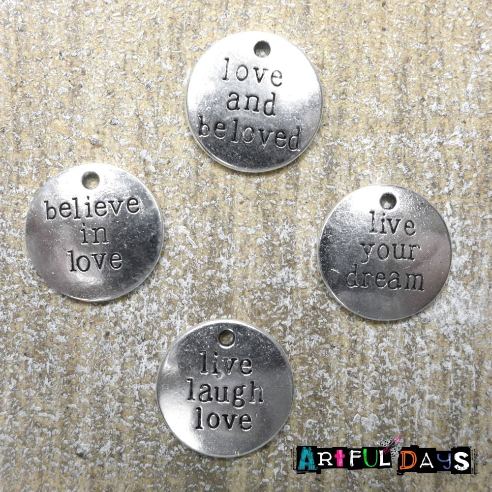 Live Laugh Love Word Charms (C063)