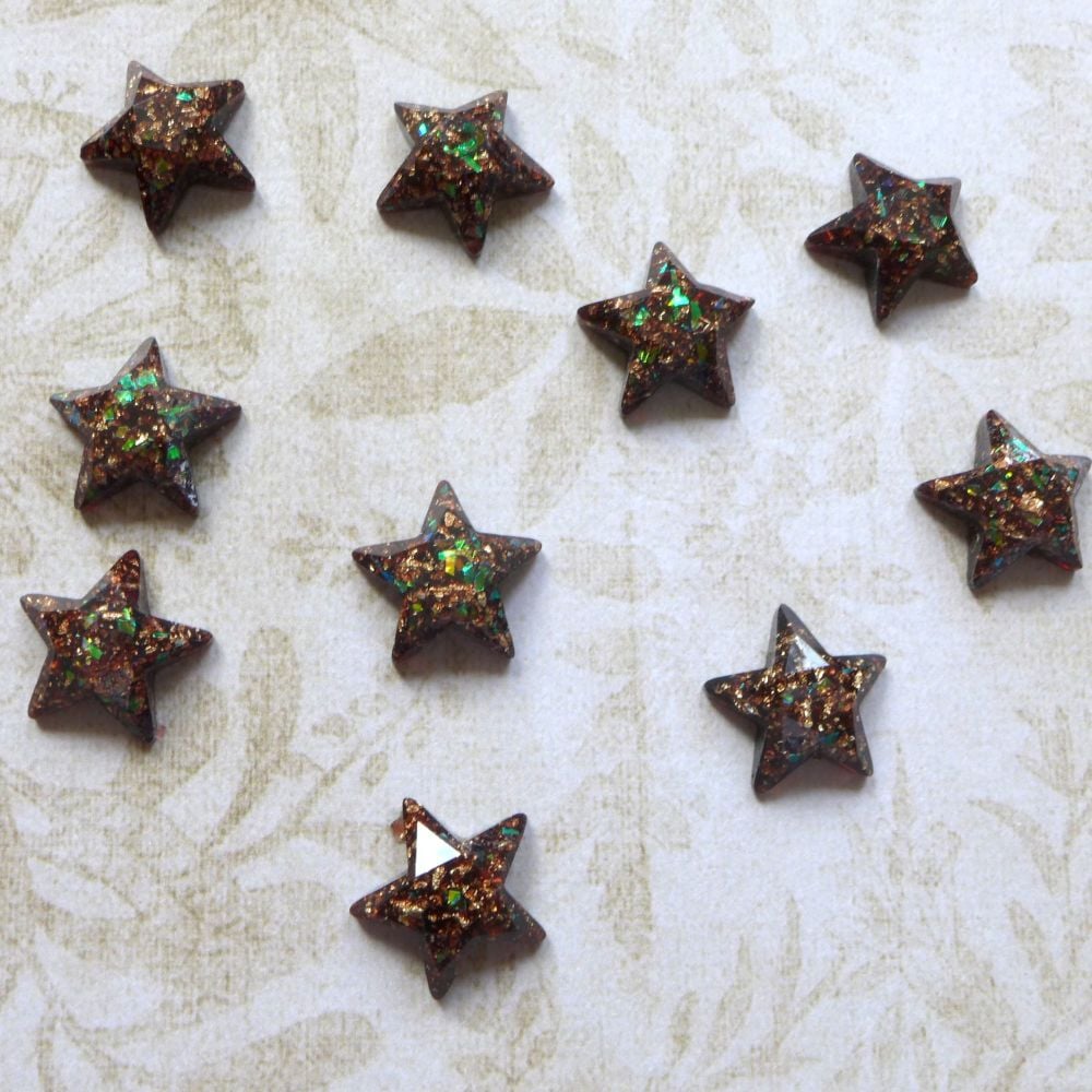 Bling - Brown Vintage Gold Stars (CA3040)