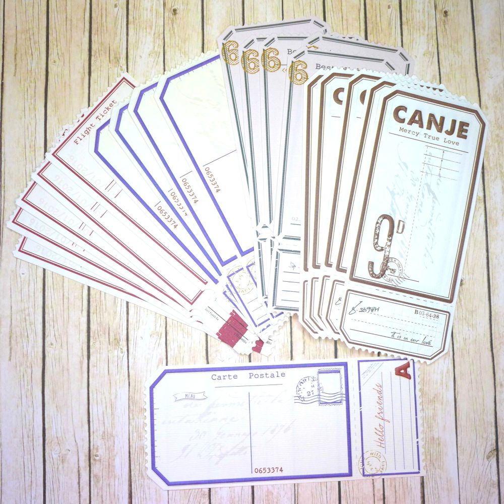 Assorted Paper Tickets for Journaling (PA012)