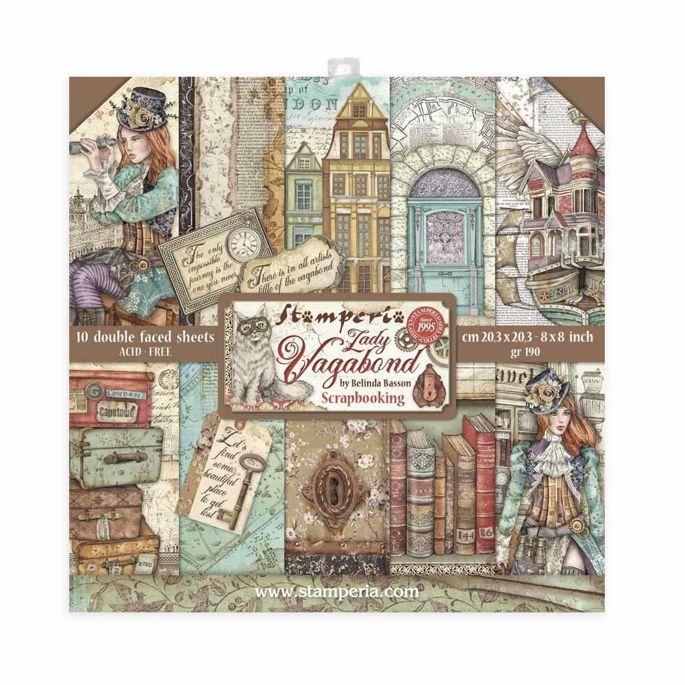 Stamperia Alice 8x8 Inch Paper Pack (SBBS01)