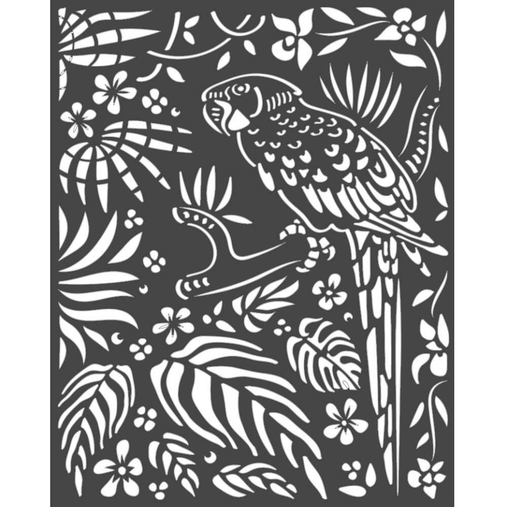 Stamperia Amazonia Thick Stencil 20x25cm Parrot (KSTD067)
