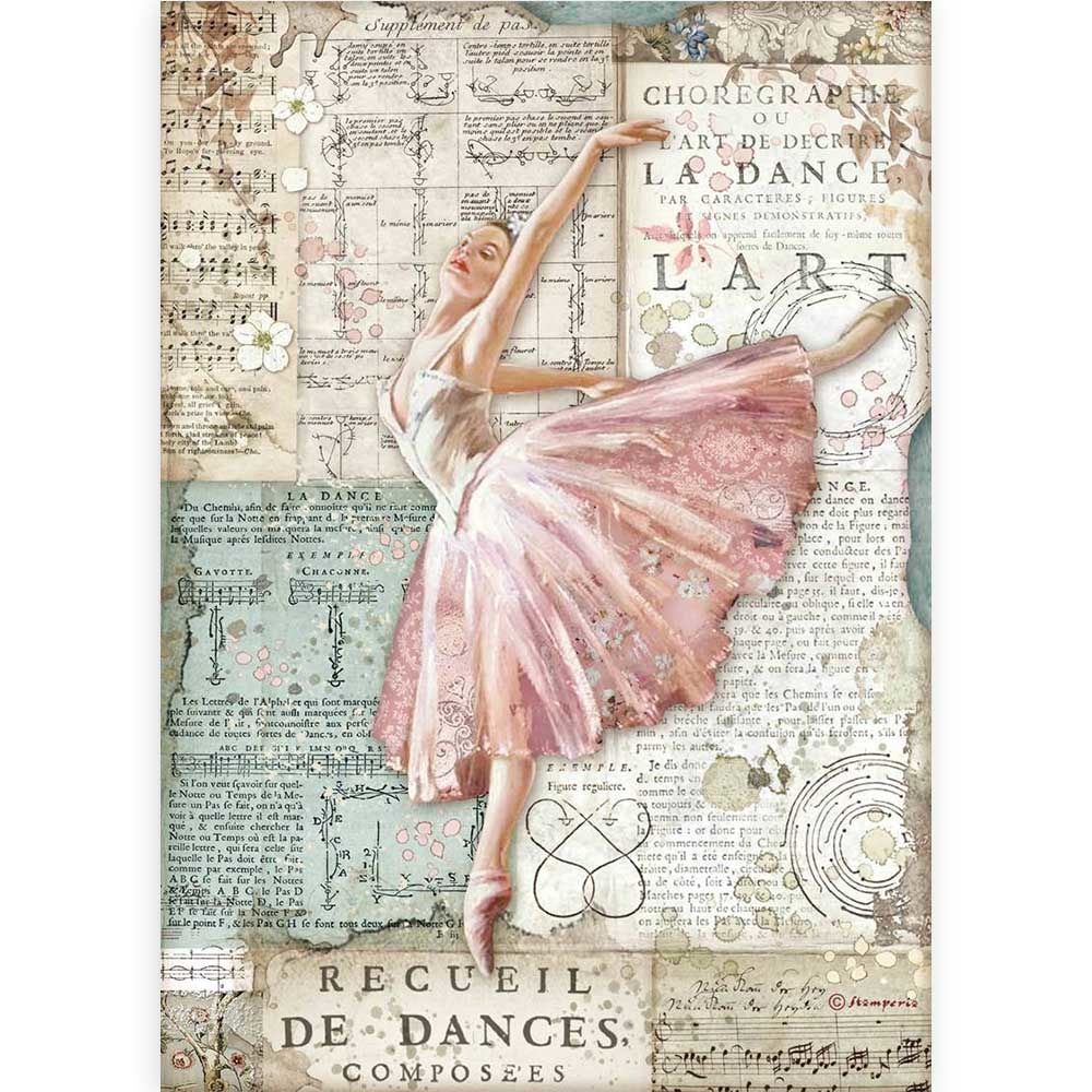 Stamperia Passion A4  Rice Paper Dancer (DFSA4543)