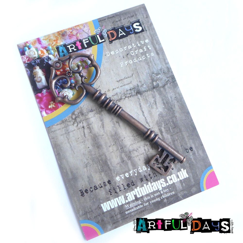 Treasured Artefacts - Large Aged Copper Key (TA216)